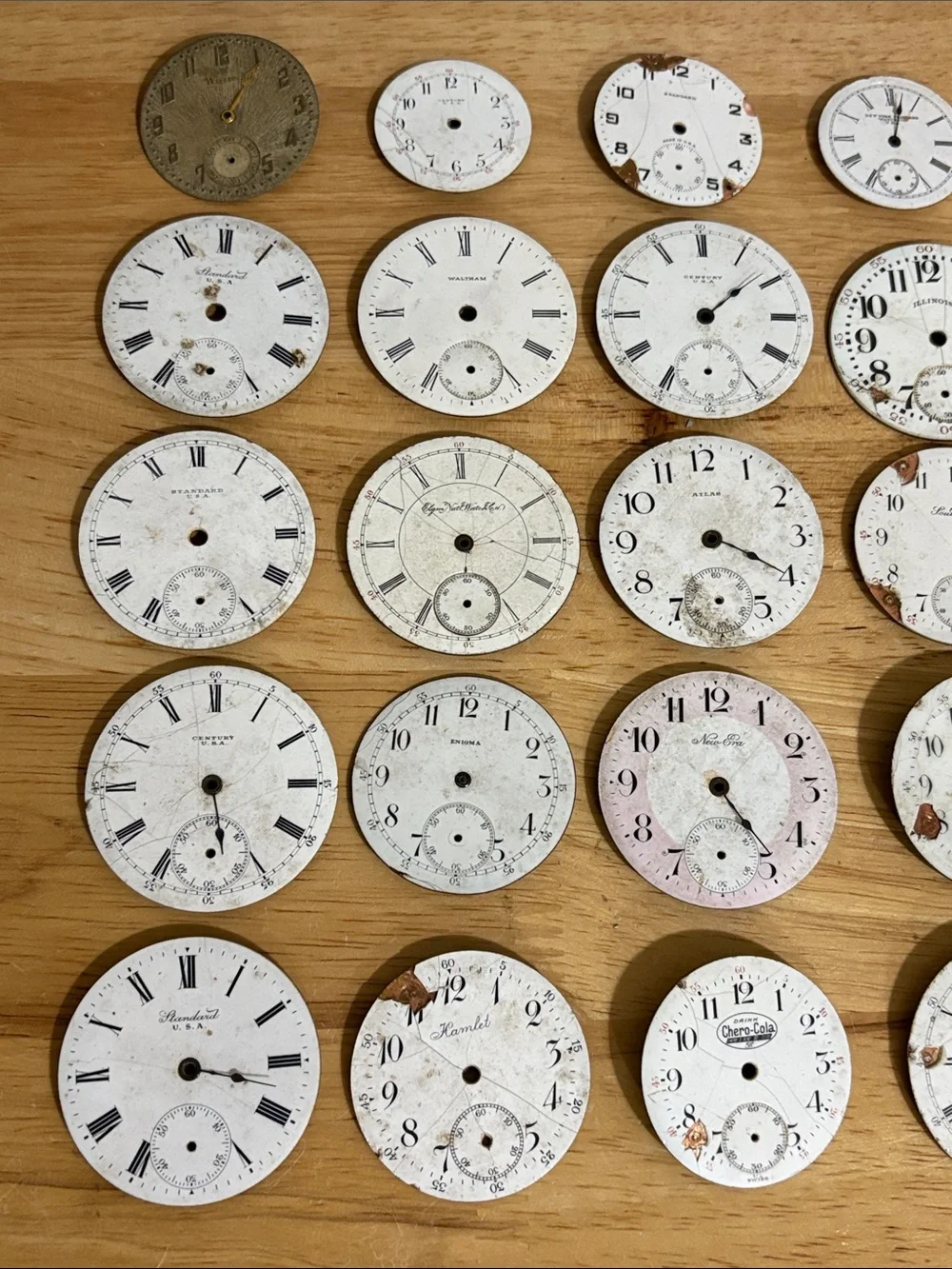 Vintage White Pocket Watch Dials